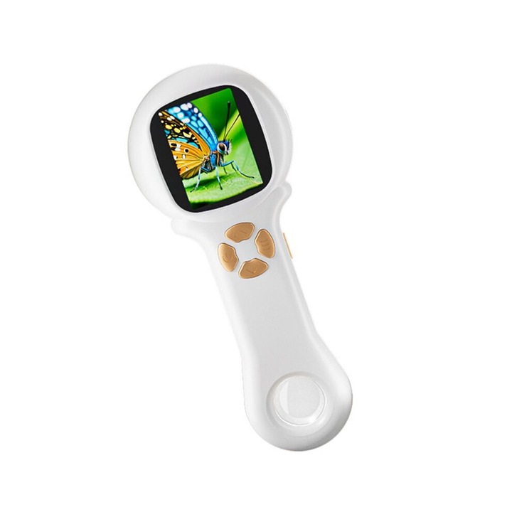 Microscop portabil 500X, ecran LCD 2 inch, LED, 16.5x2.5x7 cm, negru