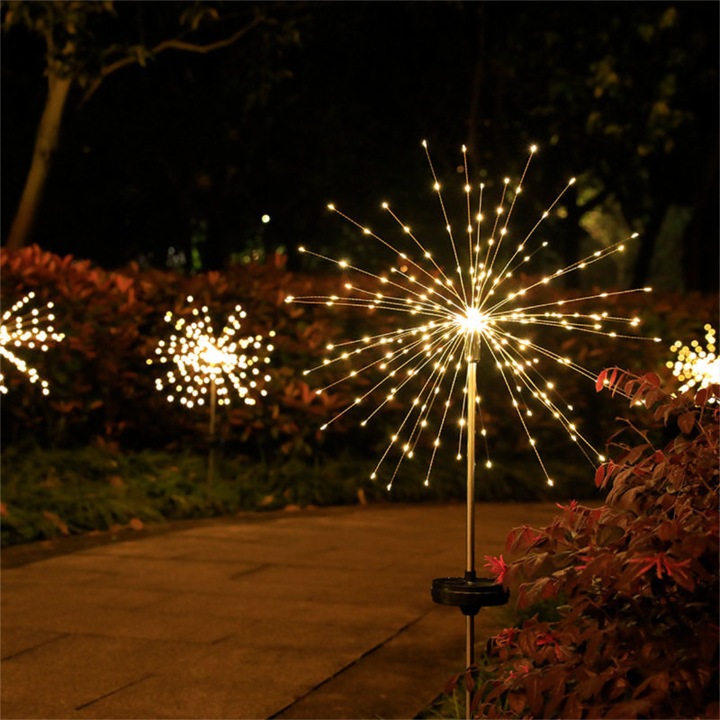 DPM LV3174 - LED соларна градинска лампа, глухарче, 84 см