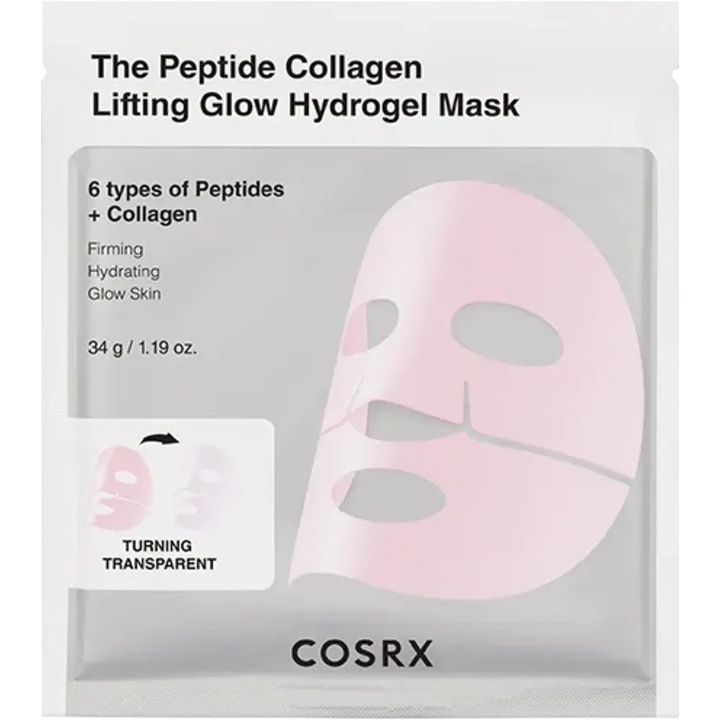 Masca de fata, COSRX, The Peptide Collagen Lifting Glow Hydrogel, 34 gr