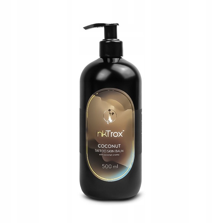 Inktrox Coconut tetoválás balzsam, tetoválás utáni balzsam, könnyedén hidratáló, kókusz illattal, színtelen, 500 ml