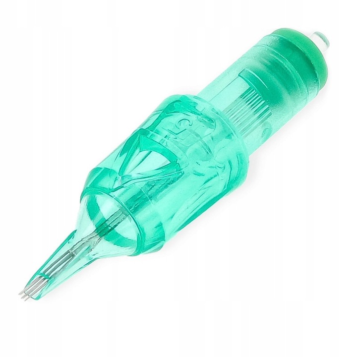 Kwadron Inox Prime SEM LT 5 tetováló tűpatron, Soft Edge Magnum, Long Taper, 0,35 mm, Zöld, 1 darab