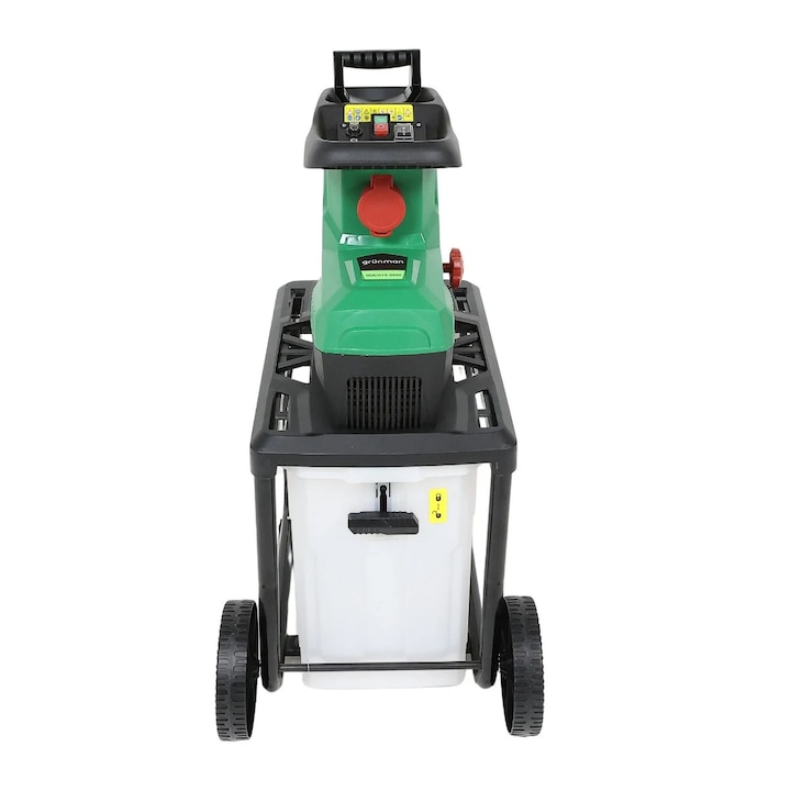 Tocator crengi si resturi vegetale Grunman SDEG10-2800, electric, capacitate de taiere 45 mm, recipient colector 60 l, 2800 W