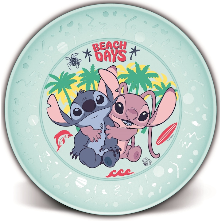 IRIS Licenc Stitch joy műanyag lapostányér