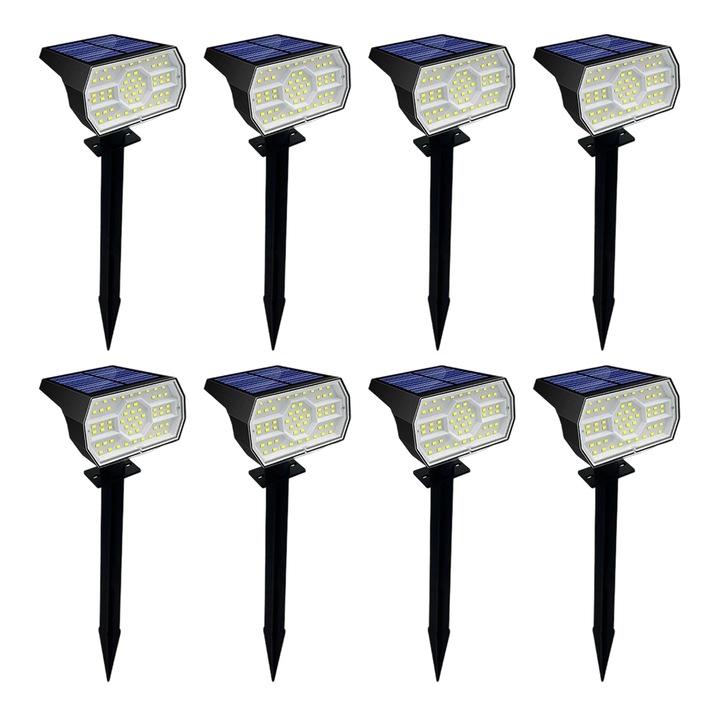 Set spoturi solare 56 LED alb rece IP65 15x8x6cm