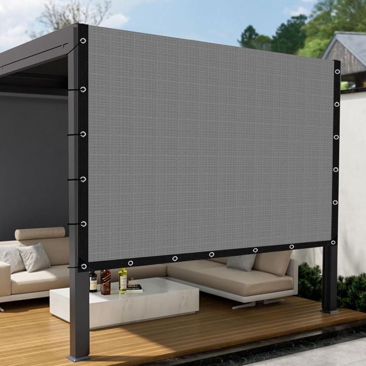 Plasa umbrire 85% protectie UV, polietilena HD, 3.66x6.10m, cu ochiuri metalice intarite