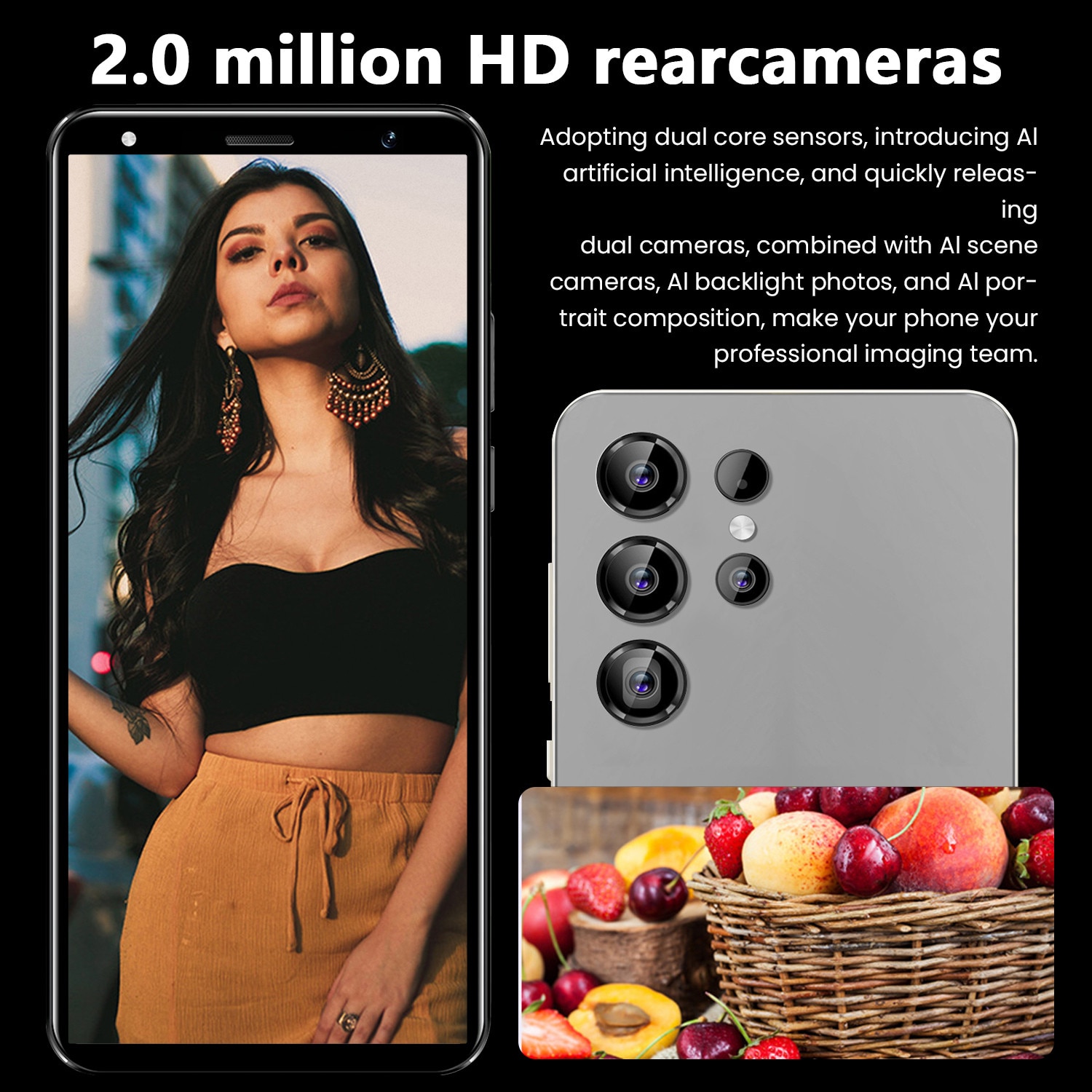 Telefon mobil smartphone Model 1, 5.0 inch InCell, 2GB RAM/16GB ROM, Android 8.1, Dual SIM cu slot microSD dedicat, baterie 2500mAh, Gri
