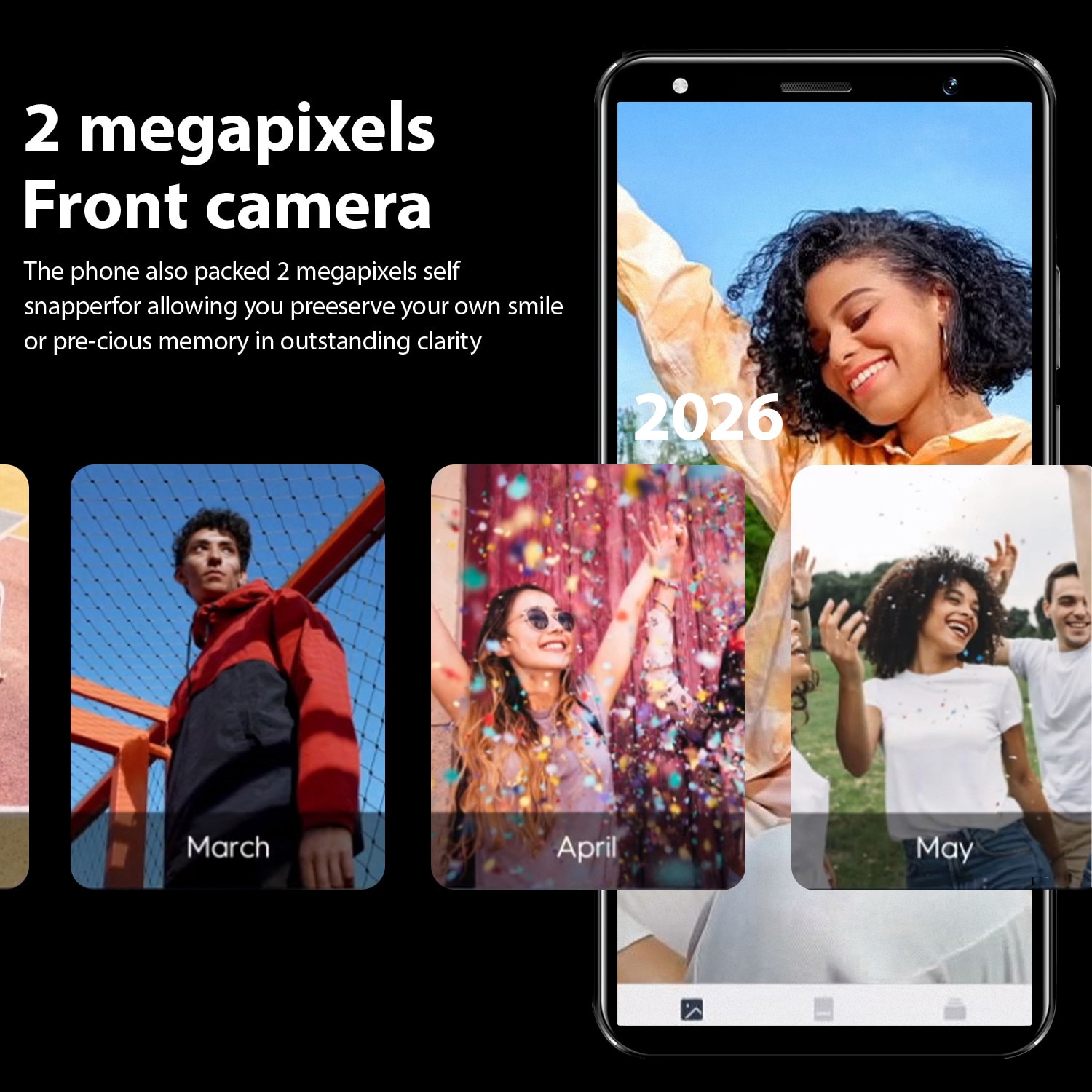 Telefon mobil smartphone Model 1, 5.0 inch InCell, 2GB RAM/16GB ROM, Android 8.1, Dual SIM cu slot microSD dedicat, baterie 2500mAh, Gri