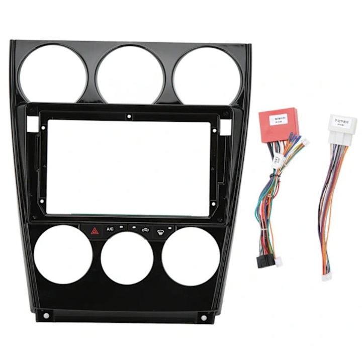 Rama radio auto 2DIN, 9 inch, negru, pentru Mazda 6 2004-2016, cu panou aer conditionat