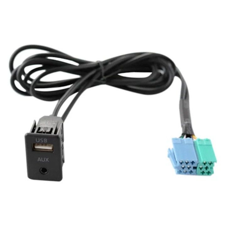 Cablu adaptor USB AUX 3.5mm negru 1.5m