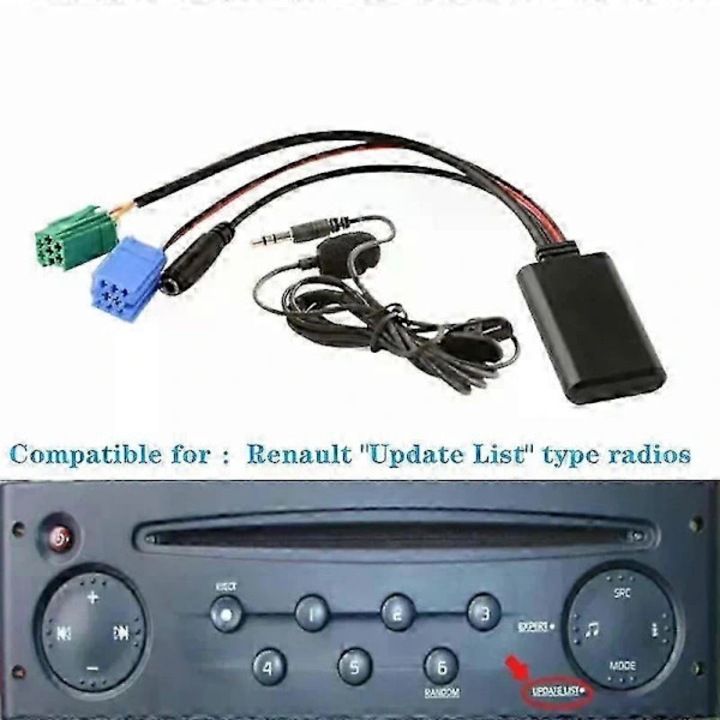Adaptor Bluetooth AUX cu microfon pentru radio auto Renault 2005-2011, negru
