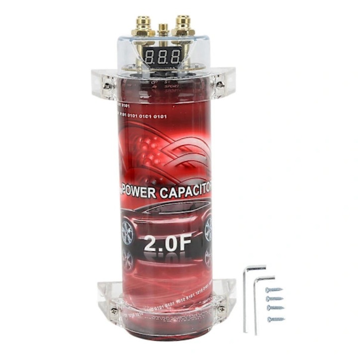 Condensator auto audio digital 12-16V metal ABS 3 afisaje 40x95°C