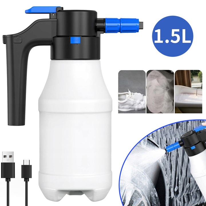 Pulverizator Electric Cu Spuma Auto, Pulverizator De Detailing, Spumator De Spalare De Inalta Presiune, Spumator De Spalare De 1, 5L, Accesorii Auto, Spumator De Curatare Cu Spuma, Produse De Curatare