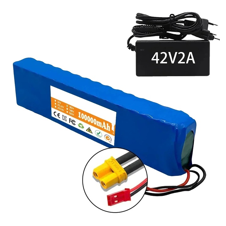Lítium-ion akkumulátor 36V 10.5Ah 30A multicsatlakozós elektromos kerékpár moped