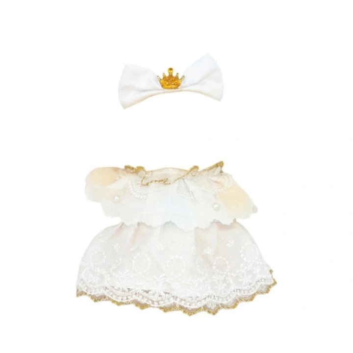 Babaruha, ruha és haj kiegészítők, 15cm, többszínű