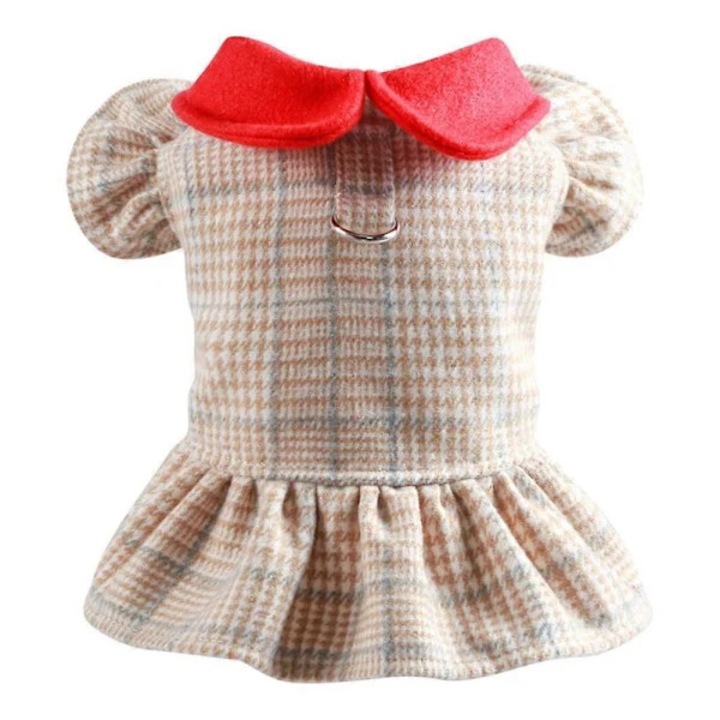 Kutyaruha, kockás szoknya, meleg, kényelmes, sokszínű, XS-XL