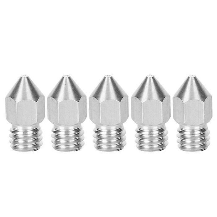Комплект 5 дюзи от неръждаема стомана за 3D принтер 1.75x0.4mm
