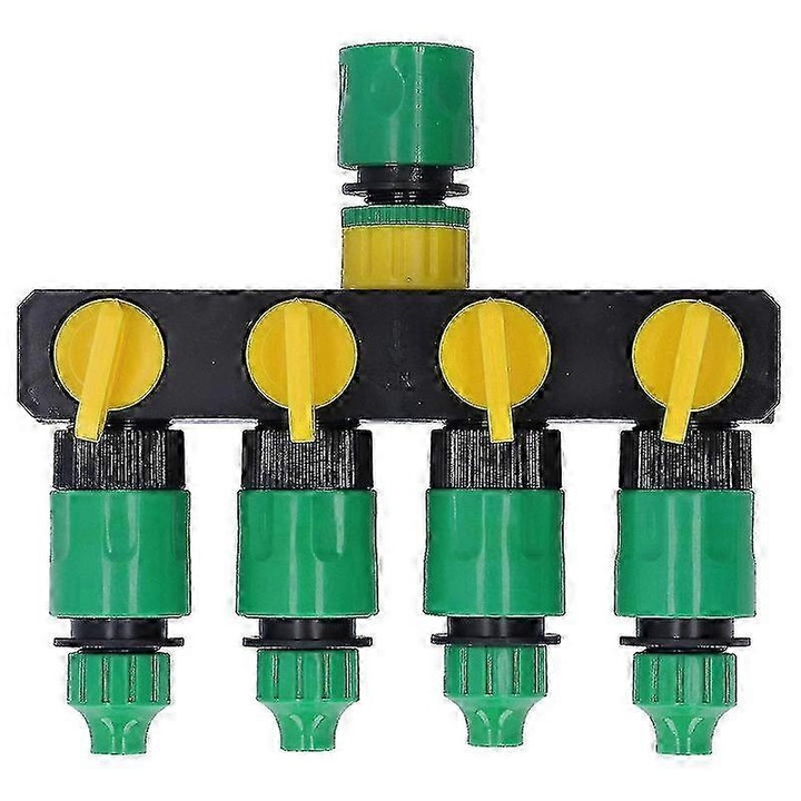 Distribuitor furtun apa 4 cai ABS durabil pentru irigare gradina 310g