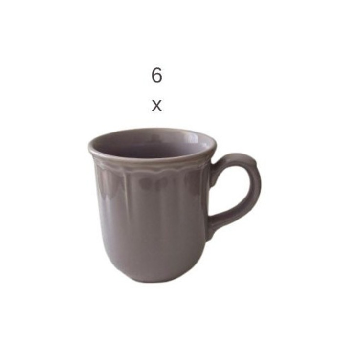 Set 6 cani, 300 ml, Cesiro, Mov lavanda