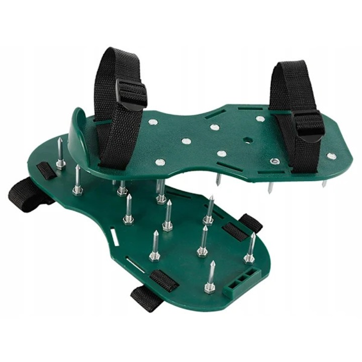Aerator gazon cu tinte reglabile, 13x29cm, verde, set 2 bucati