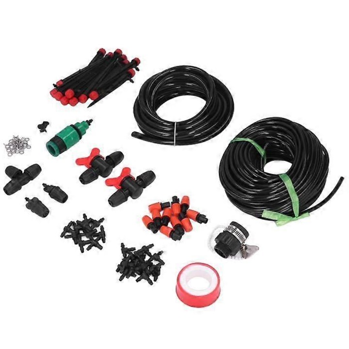 Sistem irigare prin picurare kit micro irigare gradina multicolor 5x25m