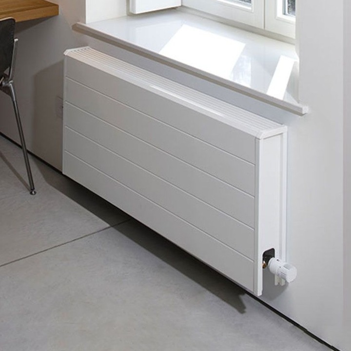Convector radiator Jaga Tempo Wall H090 L050 T16, 1298W, Low H2O, 900x500x168mm, alb RAL 9010, Montaj Perete