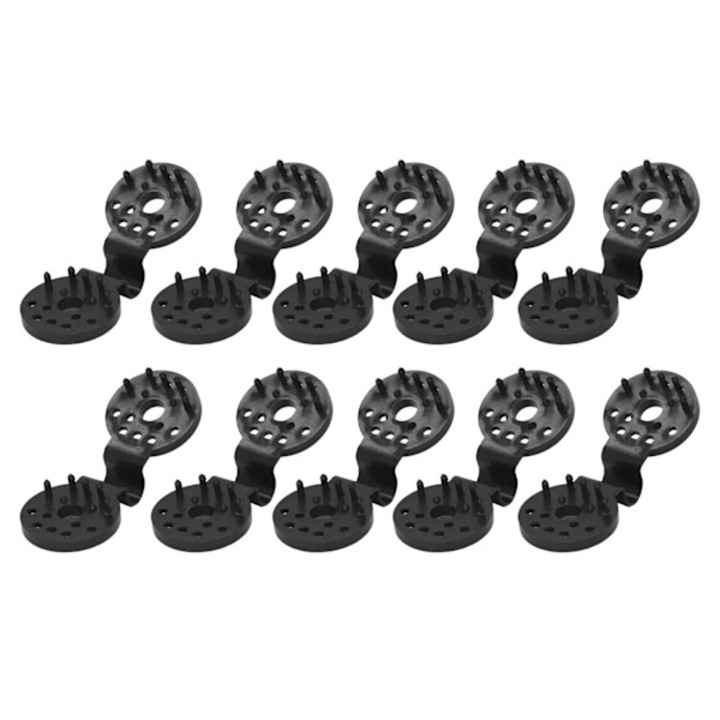 100 db műanyag rögzítő klipsz árnyékoló hálóhoz, fekete, 19x10x10mm