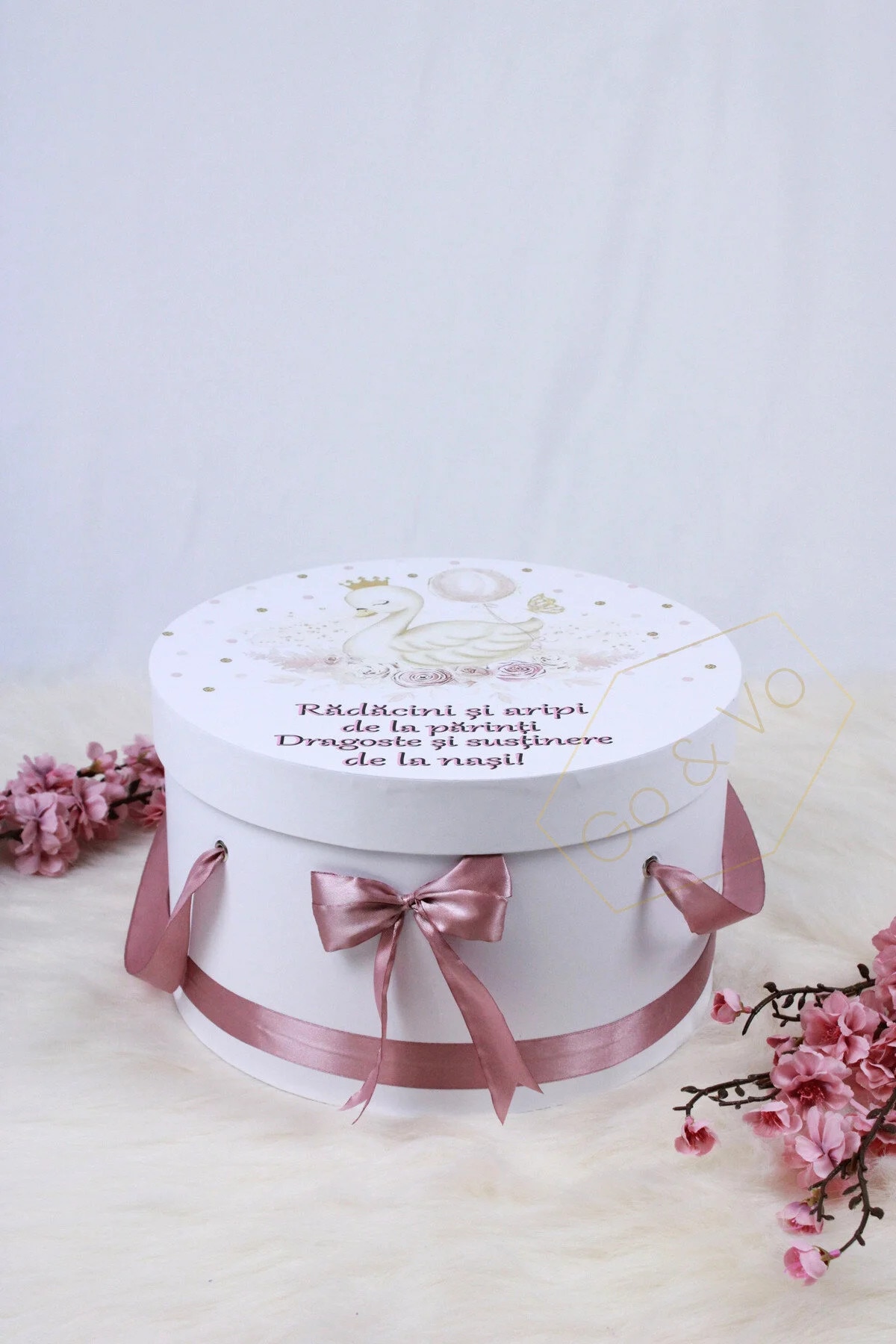 Trusou botez cu lumanare, Fetita, 9 piese, Lebada, Roz – Set complet ...