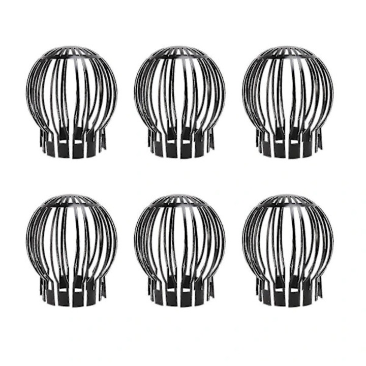 Set 6 filtre rigide pentru jgheab, negru, 14x12cm