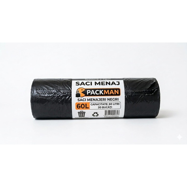 Saci menaj Packman 60L 20buc/rola