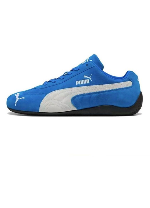 Tenisi barbati Puma Speedcat OG, piele intoarsa, albastru si alb, unisex