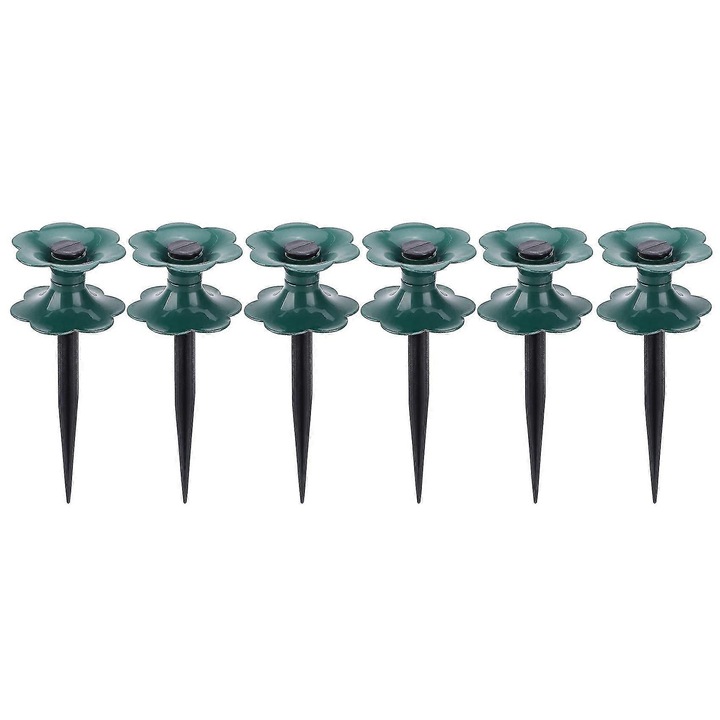 Set 6 ghidaje furtun gradina, verde, 25x9cm, plastic durabil