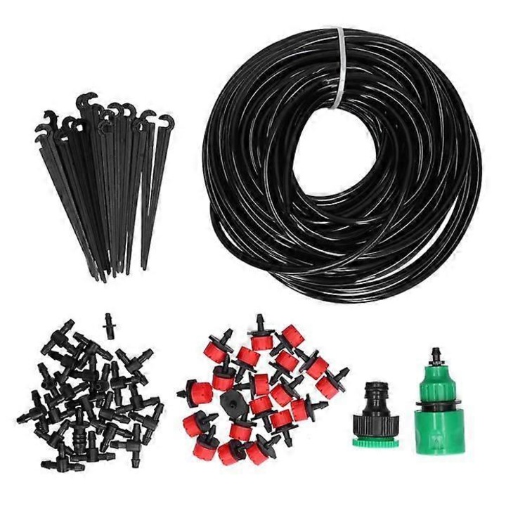 Set irigare gradina 20m furtun 4/7 PVC reglabil multicolor