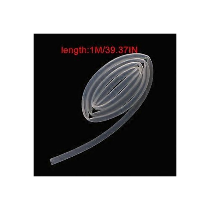 Furtun silicon transparent 6x8mm 1m alimentar flexibil
