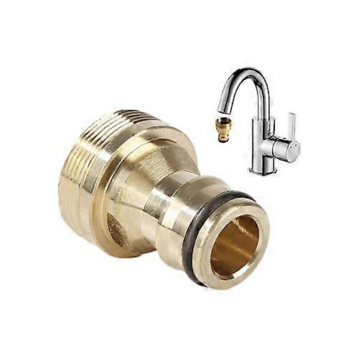 Adaptor furtun gradina 3/4 la 1/2 inch, alama, compact, universal
