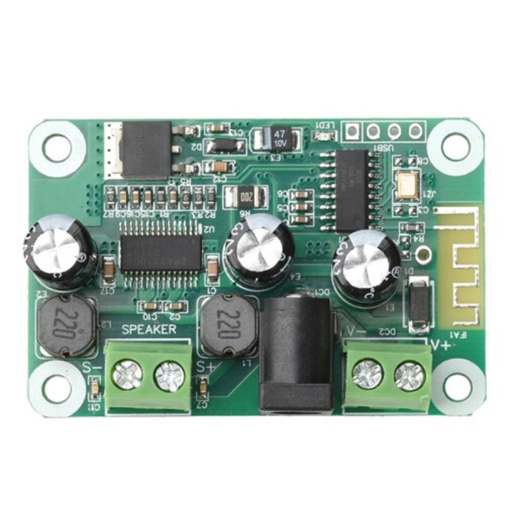 TPA3110 5.4 audio erősítő modul/erősítő kártya, digitális, D osztályú, 30W, 9-25V tápellátás, mono csatorna, zöld, 1 db