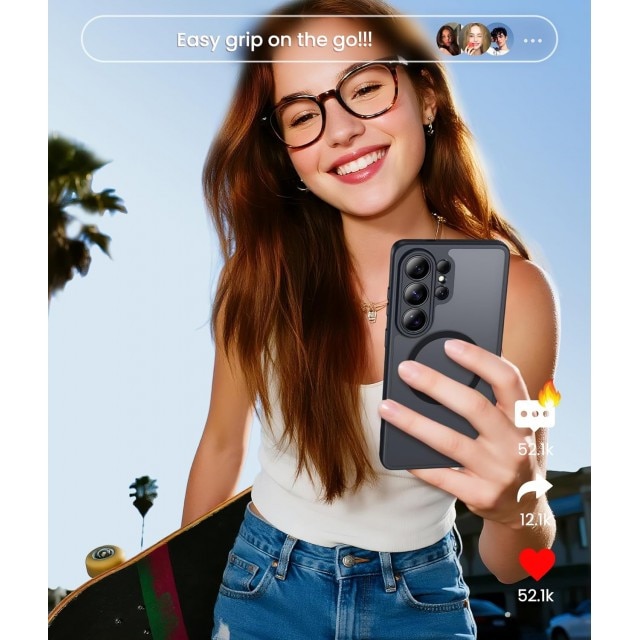 Pachet Husa + Folie Sticla Upzz® Pure Compatibila Cu Samsung Galaxy S26 Ultra, Protectie Completa, Design Premium, Negru