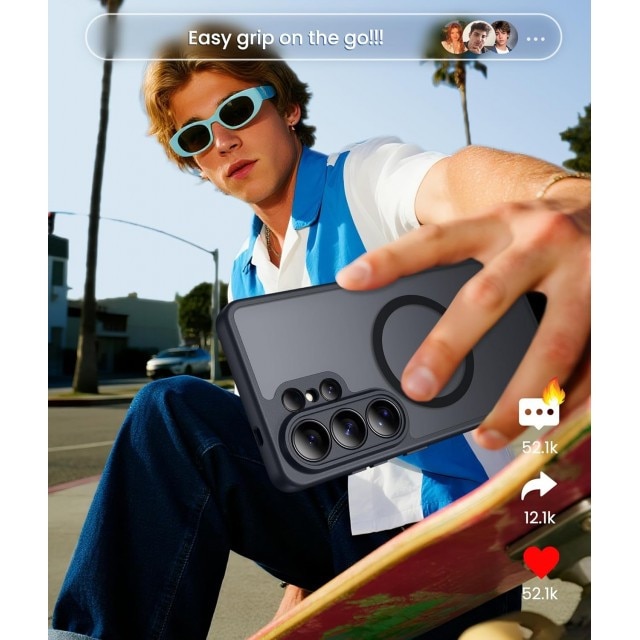 Pachet Husa + Folie Sticla Upzz® Pure Compatibila Cu Samsung Galaxy S26 Ultra, Protectie Completa, Design Premium, Negru