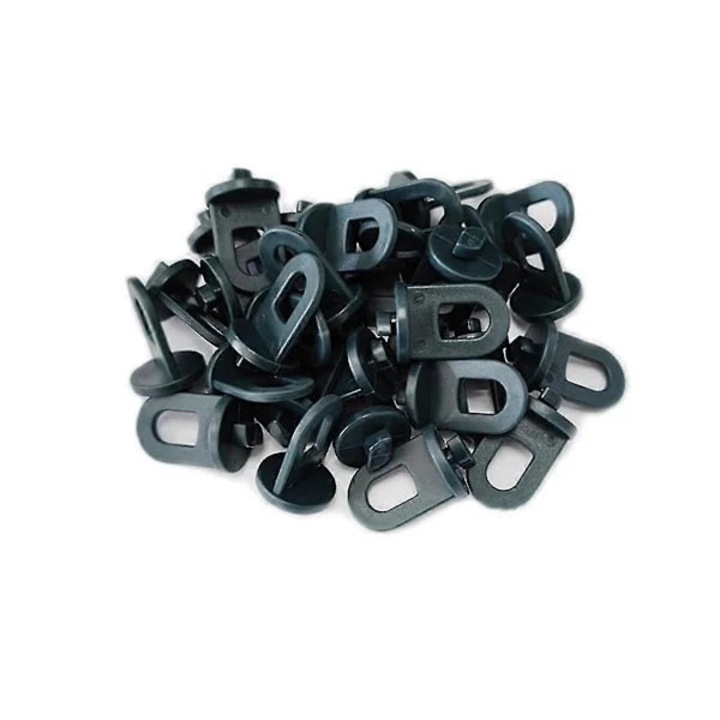 Set 100 cleme rasucite pentru sera, plastic, alb, dimensiuni standard