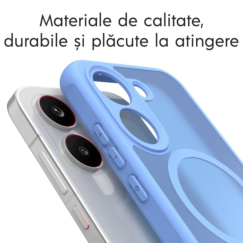 Husa pentru Xiaomi Poco X8 Pro Daden® HaloFrost II, MagSafe, Antisoc, Incarcare wireless, Calitate Premium, Albastru deschis