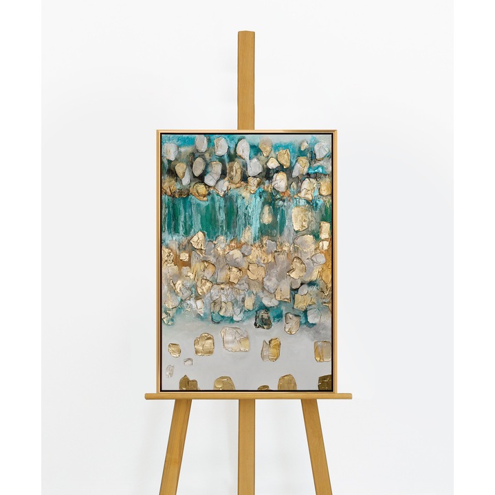 Ръчно рисувана картина "Rhythm of Infinity" – 60x40 см, платно, акрил, декоративна рамка