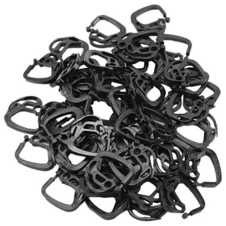 Set 150 cleme negre pentru plasa de umbrire 3cm plastic