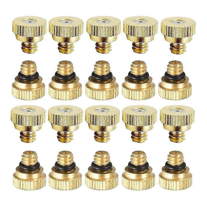 Set 30 duze pulverizare alama, 0.3mm, cupru, 10/24, pentru irigare