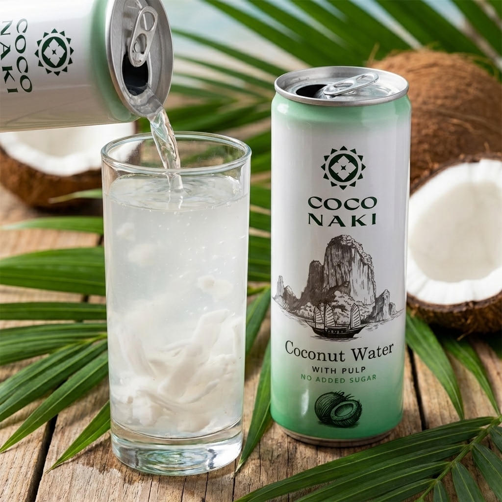 Apa de cocos cu pulpa COCONAKI, 6 doze x 320 ml - eMAG.ro