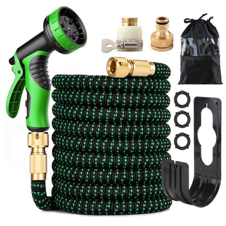 Furtun gradina extensibil 50ft cu duza multifunctionala multicolor