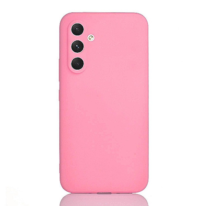 Husa Compatibila Samsung Galaxy A17 Liquid Silicon Soft cu interior Textil. Roz