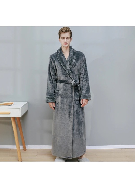 Halat barbati, lungime medie, ingrosate, multicolor, flanel