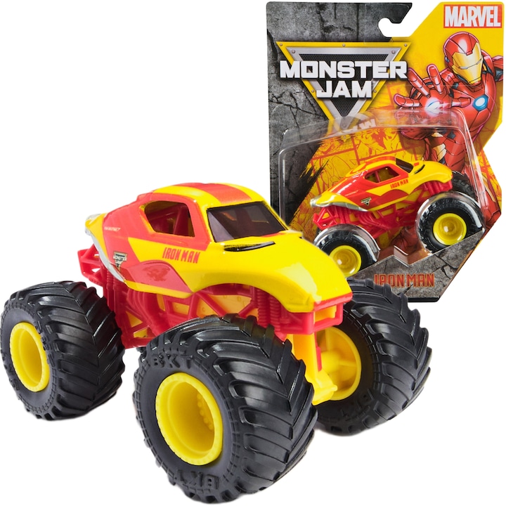 Spin Master Monster Truck autó, 4. széria, Iron Man modell, 1:64 méretarány