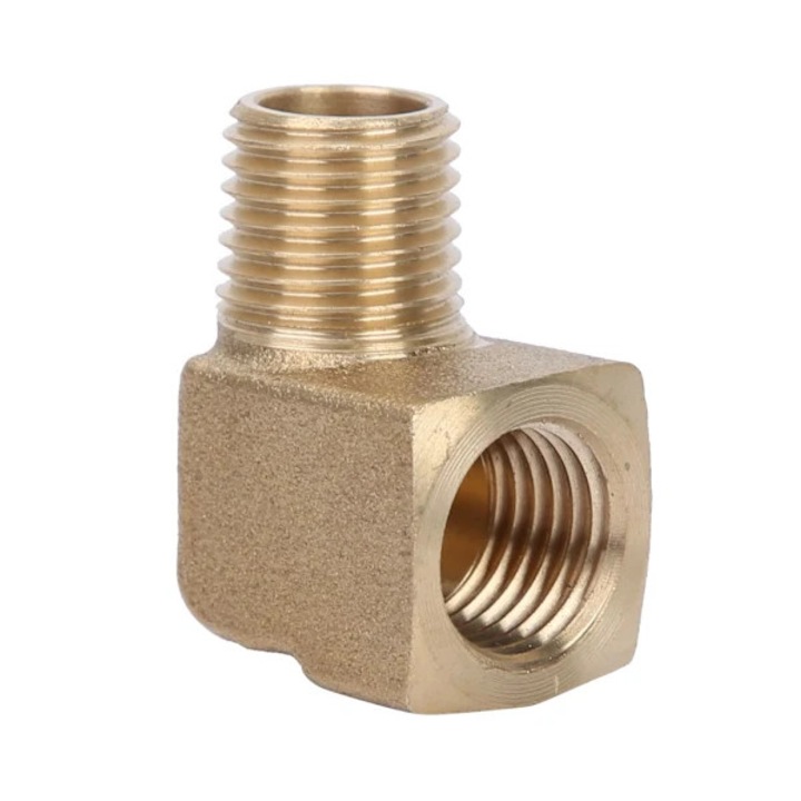Sárgaréz idom 90 fokos 1/4x1/4 inch NPT külső-belső menet