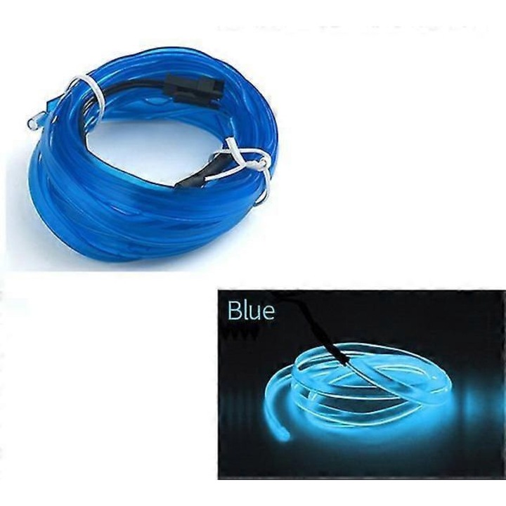 Banda LED decorativa interior auto multicolor 5m 12V