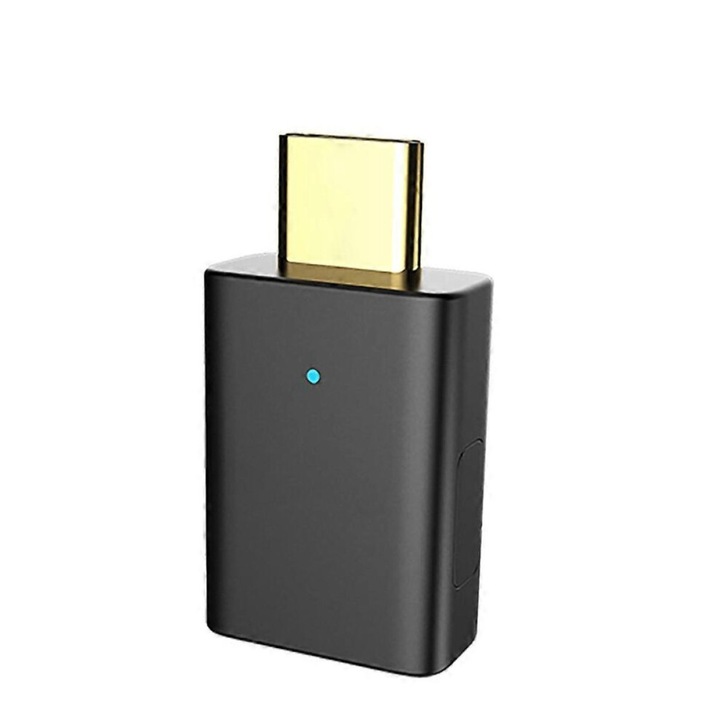 Transmitator audio USB-C AK3040Pro Max, Bluetooth 5.4 LE Audio LC3, aptX‑LL/aptX‑HD, Auracast, vezeték nélküli sztereó adapter, fekete, CJ-OB1-K0204-20260608-550